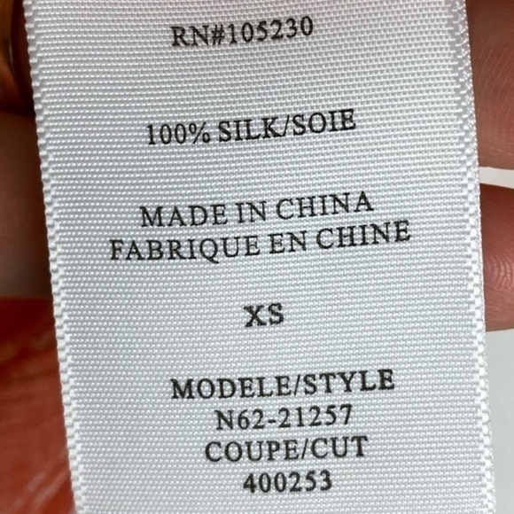 Joie • Orange Tribal Geo Print Stud Sheer Tank - Picture 3 of 4